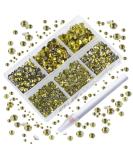 AD Beads 4300 Flat Back Nail Art Rhinestones in 6 Sizes with Storage Box & Picking Pen - Olivine Rhinestones for DIY Crafts - Buy Online on GoSupps.com