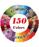 150 Skeins Embroidery Floss Friendship Bracelet String - Multi-Color Cross Stitch Thread with Color Numbers - 6 Strand Floss - Buy Online on GoSupps.com