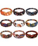 9 Pieces African Headbands Boho Print Headband Turban Twist Knot Elastic Hair Bands Wide Headwrap Vintage Headband Workout Yoga Sports Hair Accessories for Women Girls - Buy Online on GoSupps.com