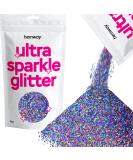 Hemway Fine Sparkle Glitter 100g - Cosmetic Safe Gun Metal Holographic Grey Glitter for Crafts & Makeup - Buy Online on GoSupps.com