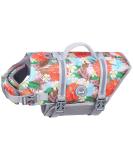 Vivaglory Ripstop Dog Rescue Vest - Buoyant & Visible Small/Medium Life Jacket for Dogs - Flower Orange (Chest 43-53cm) - Buy Online on GoSupps.com