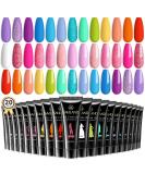 Shop Saviland Poly GEL Nail Colors - 20 Bright Rainbow Shades for DIY Nail Art | Perfect Nail Extension Gel Kit for Girls - Buy Online on GoSupps.com