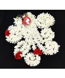 Pretty Charming Artificial Hair Gajra - Set of 6 (3 Red & 3 White) - Buy Online on GoSupps.com