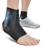 Fit Geno Ankle Stabilizer Brace for Sprained Ankles | Adjustable Breathable Support for Men & Women - Right Medium/Large Black - Buy Online on GoSupps.com