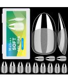 Short Oval Soft Gel Nail Tips - Melous 600PCS Pre Buff Full Cover Half Matte Clear False Nails for DIY Manicure - Buy Online on GoSupps.com