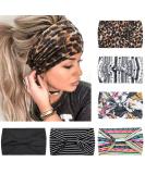 Kavya 6 PCs Boho Headbands for Women | Wide Elastic Leopard Print & Multi-Colored Hair Accessories | Yoga & Sport Hair Bands - Buy Online on GoSupps.com