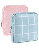 Amaxiu Sanitary Napkin Storage Bags 2pcs Waterproof Travel Menstrual Pad Pouch with Zipper Mini Tampons Holder for Purse Period Nursing Pad Holder for Women Girls 5.1" x 5.1" (Pattern A) - Buy Online on GoSupps.com