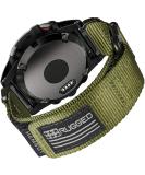 Compatible With Garmin Watch Band, Super Rugged Nylon Sports Strap With Woven Loop Design, For fnix/Forerunner/Vivoactive/Approach/MARQ/quatix/D2 Series Tough Replacement Band For Men Green 26MM / Middle (7.2'' to 8.2'') - Buy Online on GoSupps.com