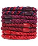 8 Piece Multicolored Hair Ties for Girls | Elastic Hair Bands - Style 14 - Buy Online on GoSupps.com