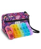 Shop Tnvee Weekly Pill Organizer - 3 Times a Day Travel Case for Vitamins & Supplements (Purple Perlis) - International Shipping Available - Buy Online on GoSupps.com