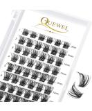 QueWel 72-Pack D Curl Individual Eyelash Clusters DIY Eyelash Extensions 8-16mm | Wide Foundation for Gorgeous Eye Makeup - Buy Online on GoSupps.com