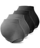 SUNNYBUY Women's Maternity High Waist Underwear Pregnancy Seamless Soft Hipster Panties Over Bump XXL 2black 2dgrey-4pk - Buy Online on GoSupps.com