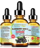 Belgian Elderberry Seed Oil - 100% Pure Cold Pressed Carrier Oil for Face Skin Hair & Nails - Anti-Aging by Botanical Beauty | 1 Fl. Oz - Buy Online on GoSupps.com