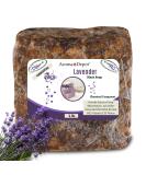 Aroma Depot Lavender Raw African Black Soap - 100% Natural 1 lb for Acne Eczema Psoriasis Scar Removal | Handmade Face & Body Wash - Buy Online on GoSupps.com