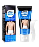 Intimate Men's Hair Removal Cream - Gentle & Painless Depilatory for Sensitive Areas | 60g for Genitals Bikini Legs & Buttocks | 24-Hour Hydration - Buy Online on GoSupps.com