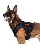 Oneigris Fire Watcher 2.0 Tactical Dog Harness | XL Black No-Pull Molle Metal Buckles Service Vest with 2 Handles - Premium 1000D Nylon - Buy Online on GoSupps.com
