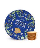 Nyakers Pepparkakor Swedish Ginger Snaps Cookies - Vegan Dairy-Free Gourmet Snacks in Beautiful Tin - 14.11oz (Blue) - Buy Online on GoSupps.com
