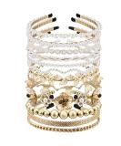 White Faux Pearl Bridal Headband Set - 12 Styles | Wedding Hair Accessories for Women - Buy Online on GoSupps.com