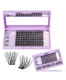 Eyelash Extensions 84 PCs Z11 BQ - DIY Individual Lash Clusters for Beginners | Reusable D-16mm Eyelashes for At-Home Application - Buy Online on GoSupps.com