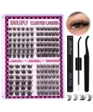Premium Lashes Extension Kit - 132Pcs Individual & Cluster Eyelashes with Bond Seal & Applicator | 4 Styles (10-16MM) for DIY Extensions - Buy Online on GoSupps.com