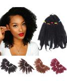 3 Packs Marley Twist Hair Crochet - Afro Kinky Bulk Curly Hair Extensions - Dark Black Synthetic Braids - Buy Online on GoSupps.com