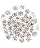 BETITETO Rhinestone Flower Hair Pins  40 Pcs U-Shaped Crystal Party Wedding Bridal Hair Accessories for Women Girls (White) - Buy Online on GoSupps.com