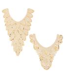 FINGERINSPIRE 2pcs Gold Collar Applique - Sequin Floral Embroidered Trim for DIY Wedding Dress - Mixed Color - Buy Online on GoSupps.com