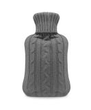 KEPLIN Cosy Hot Water Bottle with Knitted Cover - Relieves Body Aches & Pains Washable Safe & Durable Heating Pad - Ideal Cosy Nights & Gifts - Large 2L (Grey) Grey Knitted - Buy Online on GoSupps.com