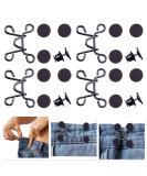 Urmspst 4 Set Pant Waist Tightener, Adjustable Waist Buckle Set, Extra Button for Jeans to Make Tighter, Button Adjuster for Pants, Jeans, Skirts, Sleeves, (Black) 1. Black - Buy Online on GoSupps.com