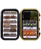 Wifreo Fly Fishing Flies Assortment - 64PCS Trout Lures Kit with Waterproof Fly Box - Buy Online on GoSupps.com