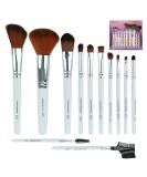 12pc Premium Makeup Brush Set - Synthetic Bristles for Flawless Blending Foundation Eyeshadow & More | International Shipping Available - Buy Online on GoSupps.com