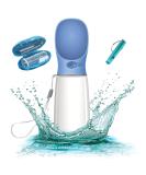 3-Series Gift Set: Innovative 550ml Leak-Proof Dog Drinking Bottle with Toothbrush & Pipe - Perfect for On-the-Go Adventures - Premium Quality in Blue - Buy Online on GoSupps.com