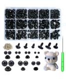 Safety Eyes and Noses  462Pcs Black Plastic Stuffed Crochet Eyes with Washers for Crafts black 462pcs - Buy Online on GoSupps.com