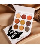 High Pigmented Neutral Eyeshadow Palette | 9 Matte Shimmer & Glitter Shades for Hazel Eyes - Perfect for Professional Makeup - Buy Online on GoSupps.com