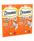 Dreamies Meaty Sticks 84 Pieces Cat Treats Tasty Snacks with Delicious Chicken Pack of 14 x(30g) - Buy Online on GoSupps.com