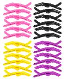 24pc Hair Styling Sectioning Clips - Professional Alligator Clips for Salon Use - Pastel Plastic Gator Clips - Buy Online on GoSupps.com