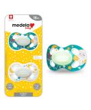 Medela Baby Pacifier | Night - Glow in The Dark | 18+ Months | 2-Pack | Lightweight | BPA-Free | Owls and Moon with Stars - Buy Online on GoSupps.com