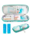 YOUSHARES Insulin Cooler Travel Case - Small EVA Diabetic Organizer with Ice Pack - Marble Green - Buy Online on GoSupps.com