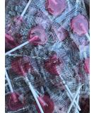 100 x Pink Love Hearts Lollipops - Strawberry Flavoured Sweet Candy Lollies Ideal for Snack Cupboard Weddings Valentines Party Bag fillers. - Buy Online on GoSupps.com