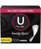 U by Kotex Barely There Thin Panty Liners Light Absorbency Regular Length Unscented 100 Count (Packaging May Vary) - Buy Online on GoSupps.com