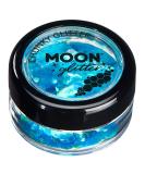 Moon Glitter Blue Iridescent Chunky Glitter - Cosmetic Festival Makeup for Face, Body, Nails, Hair & Lips - 3g - Buy Online on GoSupps.com