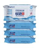 MagiCare Hand Sanitizer Wipes (4-80ct Packs) - Disposable 75% Alcohol Wipes - Unscented Sanitizing Wipes for Home, Travel, Classroom, Camping, etc - Four, 80ct Hand Wipes Soft Packs (320pcs) - Buy Online on GoSupps.com
