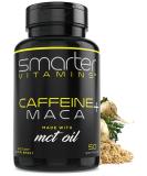 Smarter Energy Pills - 200mg Caffeine & Coconut MCT Oil with Maca Root | Boost Stamina & Mood - 50 Liquid Softgels - Buy Online on GoSupps.com