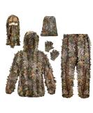 Leafy Ghillie Suit for Kids and Adults | 3D Camo Hunting Gear with Clothes, Gloves, Face Mask, and Bag | Lightweight Jungle and Halloween Camouflage Suit (M&L) - Buy Online on GoSupps.com
