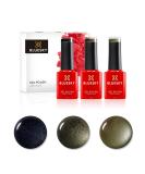 Bluesky Gel Nail Polishes Gunmetals Overtly Onyx 80540 Steel Gaze 80560 Gravel A029 3 x 5ml Grey Silver Black (Requires Curing Under UV/LED Lamp) Gunmetals 5.00 ml (Pack of 3) - Buy Online on GoSupps.com