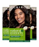 Clairol Natural Instincts Demi-Permanent Hair Dye 3 Brown Black 3-Pack - 3 Brown Black 1 Fl Oz - Buy Online on GoSupps.com