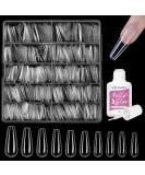 Venares 500-Piece Nail Tips Set with Glue - 10 Sizes Soft Gel Full Cover Fake Nails for Perfect Gel Manicures - Buy Online on GoSupps.com