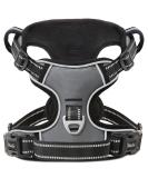 Heele Dog Crockery & No-Pull Harness for Medium Dogs | Softly Breathable Reflective Design - Anti-Pull with Padded Handle Grey XS - Buy Online on GoSupps.com