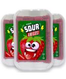 Mijoma Acid Fruit Gum Stripe 3-Series Set - 900g Vegan Halal Candy - Strawberry Kola Tutti Frutti - Delicious Treats for Sweet Tooth Lovers - Perfect for Every Occasion - Buy Online on GoSupps.com