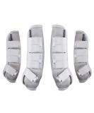 Harrison Howard Horse Fly Boots Four Leg Guards Ruby - Set of 4 Full Size Silver - Buy Online on GoSupps.com